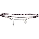 tobilleras en acero inoxidable CONSTRUCCIÓN IMPERMEABLE - Los materiales marinos de la más alta calidad aseguran que esta pulsera de pie de mujer sea un accesorio 100 % resistente al agua. Practica surf, nada o incluso date una ducha con la pulsera de tobillo puesta. Las diminutas cuerdas utilizadas en los equipos de navegación no se desteñirán ni se desintegrarán ni aunque entren en contacto con agua salada.