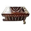 AZi Big Wooden Magic Puzzle Box Secret Treasure Storage Beautiful Special handcarved Jewelry Box case (Brown Special…