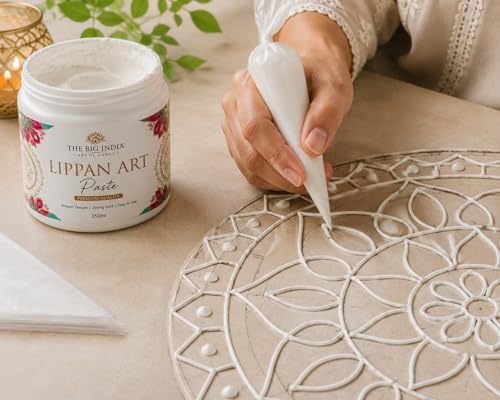 Image of Ceramic Cone for lippan Art | Lippan Art Paste - 250ml | Premium DIY Clay Paste for Mirror Work, Mandala Art & Craft Decoration (Pure for Sure)