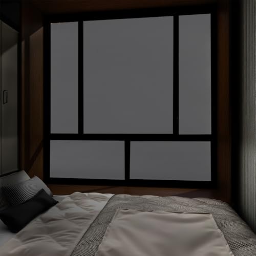 Película opaca adhesiva para ventana SEWACC negra miniatura 6