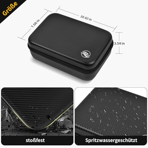 Caja de recortadora de pelo para hombre con compartimentos para kit de cuidado 5