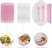Contenedores De Almuerzo Para Niños | Lunch Box Azul 2 Cubiertos de...