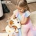 Onsoyours Cute Cow Plushie, Soft Stuffed Highland Cow Squishy Plush Animal Toy Scottish Cow Pillow for Kids (White Highland Cow, 12