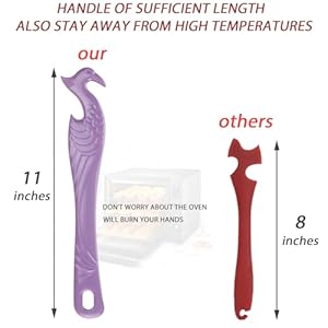 Oven Rack Push Pull Tool 2-Pack oven rack puller push pull stick tool(11 Inch), oven rack pullers with longer handle suitable for oven, toaster oven, air fryer, toaster oven (2, violet) Oven Rack Push Pull Tool 2 Pack oven rack puller push pull stick tool11 Inch oven rack pullers with longer handle suitable for oven toaster oven air fryer toaster oven 2 violet