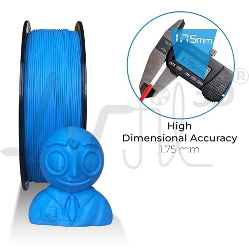 Image of NFIL3D 1KG Net Turbo Finish PLA+ Electric Blue 3D Printer Filament | Filaments for 3D Printer| 1.75mm| Accuracy + /- 0.015mm | 1000g 3D Filament, 250g Spool, 350g Packaging Weight (Total Weight 1.6KG)