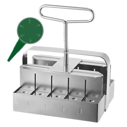 Dreyoo 1 Pack Upgrade Soil Block Maker Hand Held, Manual Blocking Tool for Seed Starting with Dispenser, Garden Potting Soil for Indoor Outdoor Plants, No Transplant Shock (20 Cell,1 1/4 Inch)