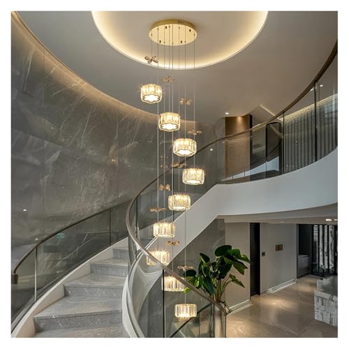 Lustre pour du salon en cristal plafonnier suspendu LED 12 têtes