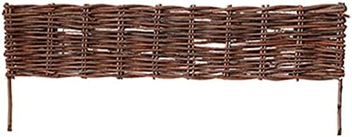 Decorative Fences Border Fence Outdoor Border Edging Decoration for Garden Landscape Pathways Picket Fence Garden Border Woven Willow 526(Color:F;Size:60x35cm(5PSC)) (F 60x35cm(5PSC))