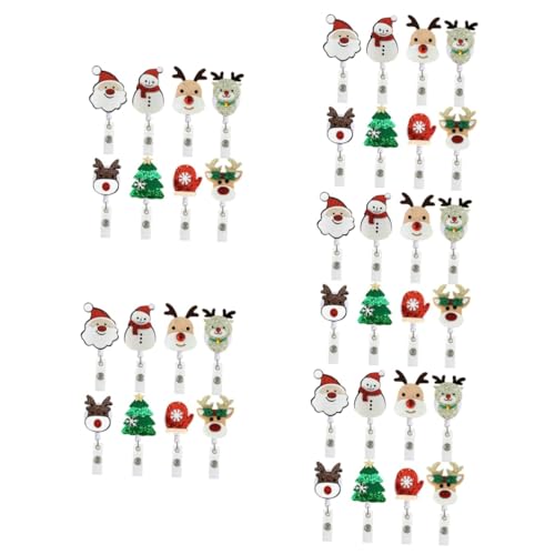 Bobines d'insigne d'infirmière badge Noël rétractables Lurrose, lot de 40 accroches durables