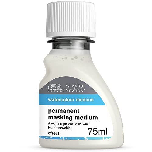 Winsor & Newton 2621767 Aquarellmalmittel Permanent Maskiermedium kann direkt auf Papier oder getrocknete Farbaufträge auf dem Papier aufgetragen werden, 75ml Flasche