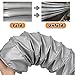ZYXQQJ 4 Inch Flexible Air Ducting Hose Portable HVAC Duct Hosing High Temperature Resistance Smoke Exhaust Hose 3.3ft 6ft 9.8ft 13ft 16ft 20ft 26ft 32ft(L 2m(6ft),100mm(3 9/10