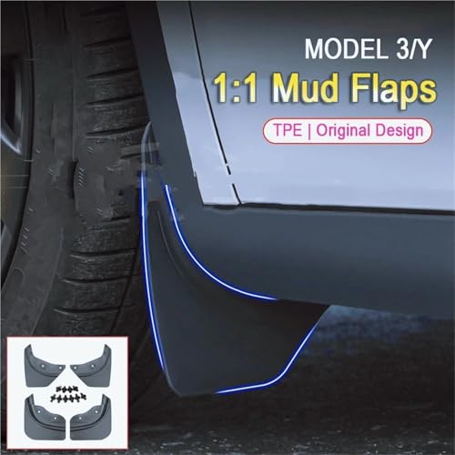 Protector de cejas rueda Tesla modelo 3 2025 2026 y Model Y guardabarros contra salpicaduras 2