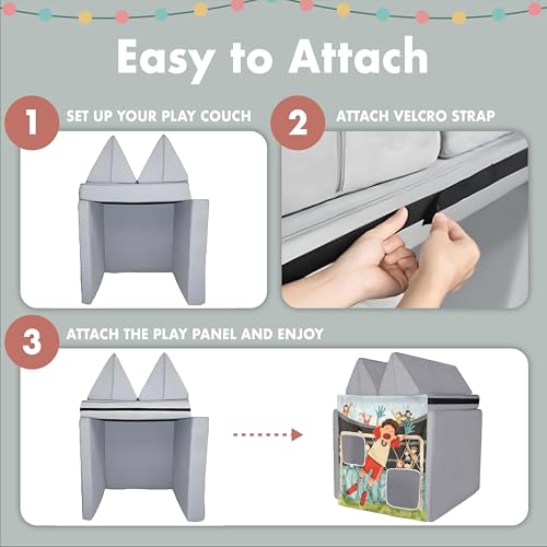 Image of Play Panel for Kids Play Couch Childrens Foam Sofa Modular Play Panel for Toddler (Sofa not Included) (Soccer Play)