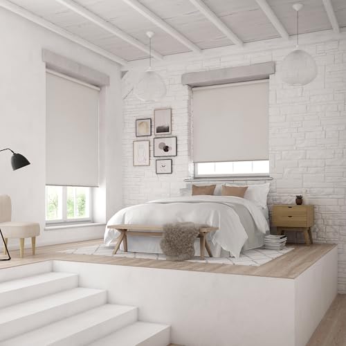 MTM No Drill Blackout Roller Blind [28mm, Up to 240cm Width, Up to 160cm Drop]