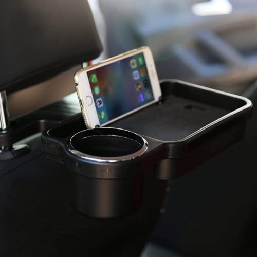Image of Oshotto (FT-04) Foldable Car Auto Headrest Rear Back Seat Table Drink Food Cup Tray Holder Compatible with Skoda KUSHAQ