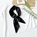EIysee 70x70cm Solid Color Scarf-Satin Silk Head Scarf for Women Men Vintage Bandanas Satin Hair Scarf Silk Wrap (Pure black-70cm)