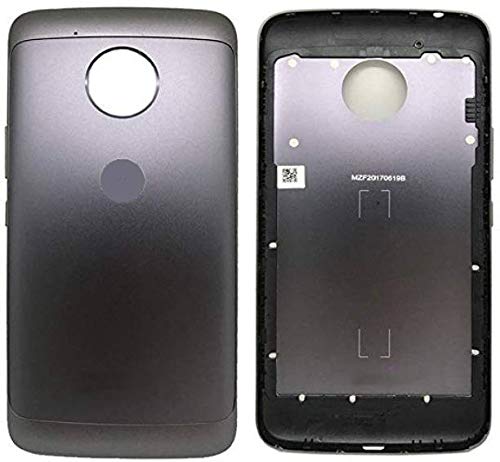 Backer The Brand Replacement Back Door Housing Cover Panel for Motorola Moto E4 Plus (4th Gen.) XT176, XT1773, XT1770 Volume and on Off Switch Include - Grey