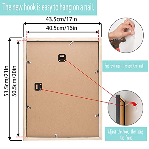 Mxtallup 2 Pack 16 X 20 Diamond Painting Picture Frames 40X50Cm Diamond Art Frame , Display Pictures14X18 Inch/ 35X45 Cm With Mat Or 16X20 Inch/40X50 Cm Without Mat, Wall Diamond Embroidery Photo Frame Solid Wood Black (Tk005S) #TOP2