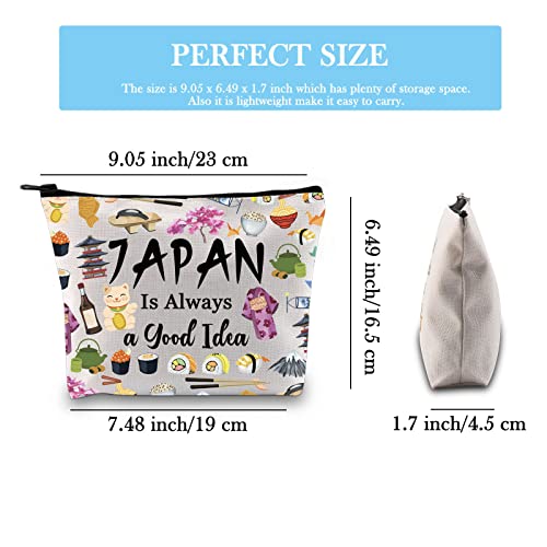 Japan Vacation Gift - Travel Zipper Makeup Bag for Japanese Culture Lovers, Good Idea Japan Eu - Image 2