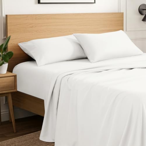 Ivy Union Microfiber Sheet Set (Full XL, Antique White)