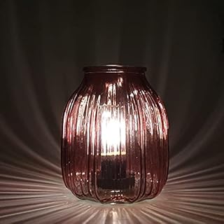 Cello Lighting - Ovoid Medium Dark Red Battery Operated Lamp, Glass Table Lamp, Table Lamps for Living Room and Home Decor, Decorative Cordless Table Lamps for Home, Bedside Lamp for Room Decor