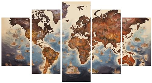 Peinture diamant adulte carte du monde XXL pour sublimer le salon de votre maison moderne