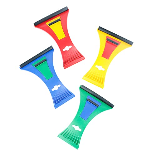 Streetwize - Heavy Duty Ice Scraper and Squeegee With Mini Scrapper For Wing Mirrors | Frost Remover | De-Icer | Durable and Robust | Windscreen Anti Scratch | SWPBS