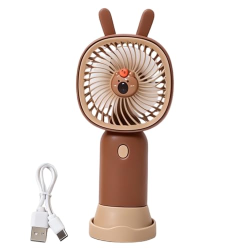 Mini Ventilador Eléctrico Ventilador De 3 Velocidades Con Dibujos Animados