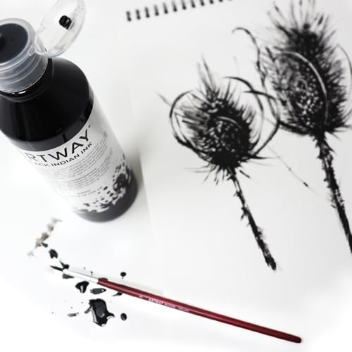 Artway Schwarze Tusche - 300ml - Ideal zum Zeichnen, Illustrieren und für Kalligraphie