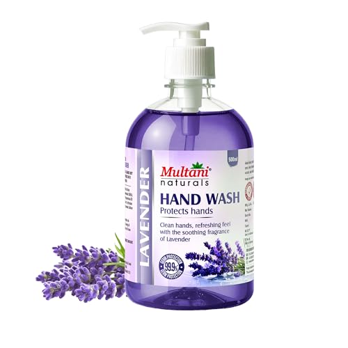 Multani Natural Lavender Hand Wash (500 ml) | Gentle Hand Cleanser with Natural Ingredients | Germ Protection Liquid Hand Wash