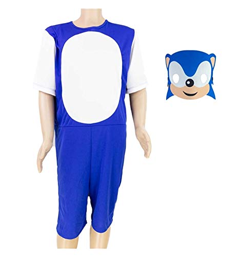 Fantasia Sonic Infantil Curta Com Máscara (M 5-8)