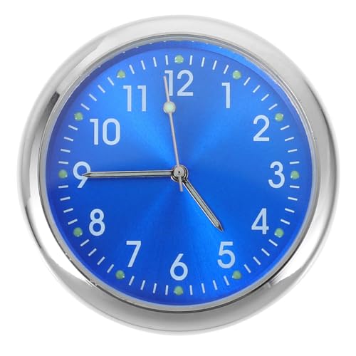 ibasenice 1stk Auto Uhr Auto Montierte Uhr Selbstklebende Fahrzeuguhr Bootsuhr Zum Aufkleben Auf Das Armaturenbrett Kleben Auto-dash-uhren Mini Autouhr Nachtlichtuhr Runden Bindestrich Stahl
