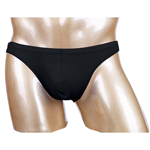 Men's Sexy Bulge Bikini Contoured Pouch Briefs Elastic Silky Ruched Back Underwear Swimwear4