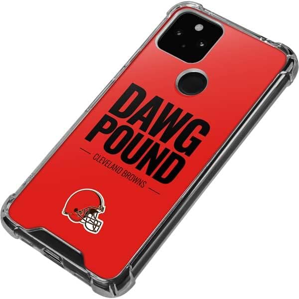 Skinit Clear Phone Case Compatible with Google Pixel 5 - Officially Licensed NFL Cleveland Browns Team Motto Design