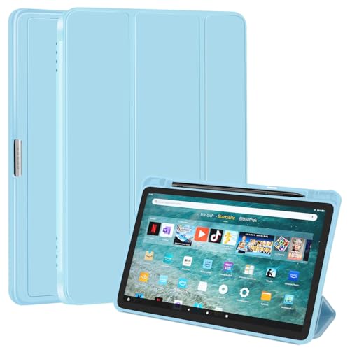 �X�����P�[�X Amazon Fire Max 11�^�u���b�g(��13����A2023�N����)11�C���`�Ή� - �y���z���_�[�t�� �O�܂�y�ʃV�F�� TPU�X�^���h�J�o�[ �����E�F�C�N/�X���[�v�@�\�t�� ���C�g�u���[