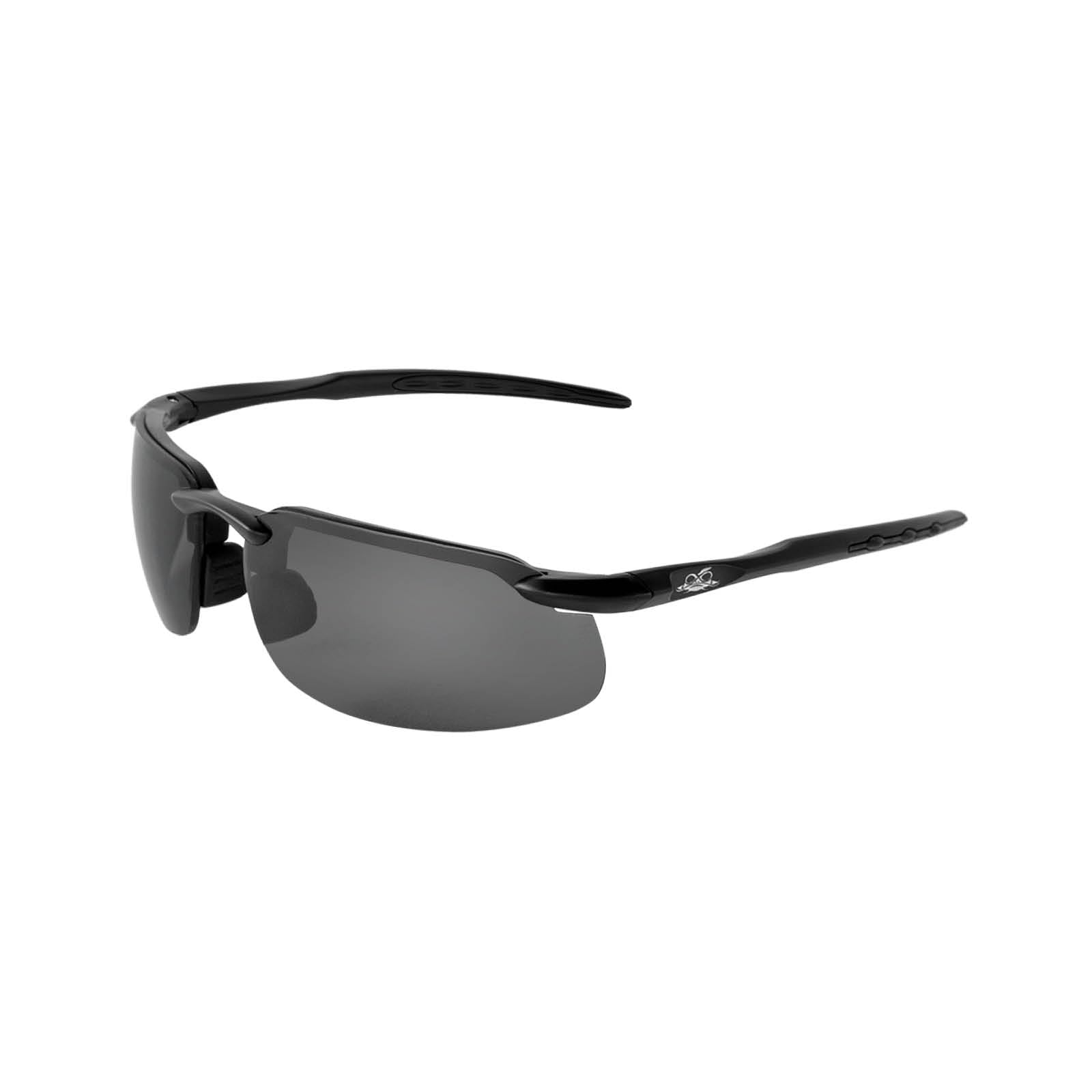 Okulary ochronne Bullhead BH1063AF miecznik, matowa czarna ramka, dymne soczewki przeciwmgielne, czarne TPR nos i zauszniki (1 para) od Bullhead Safety Eyewear