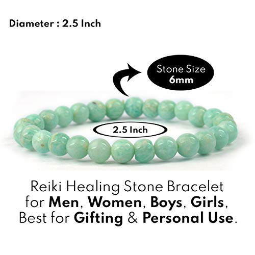 Image of Reiki Crystal Products Natural Crystal Stone Bracelet 6 mm Round Beads for Men & Women | Gemstone Jewellery Bracelet | Reiki Charged | Multiple Stone Variants Available