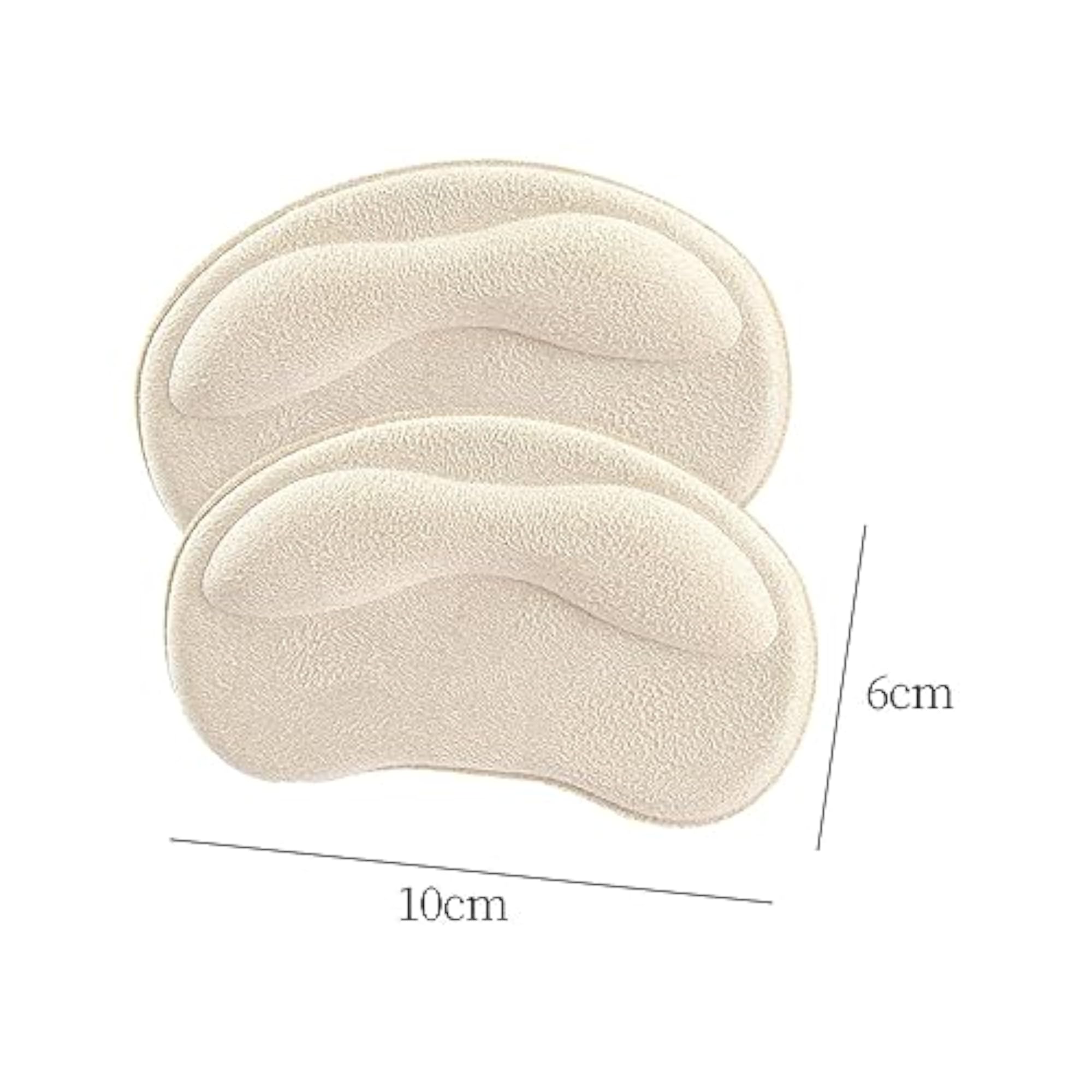 Protective Heel Cushion Pads for Oversized Shoes, Beige