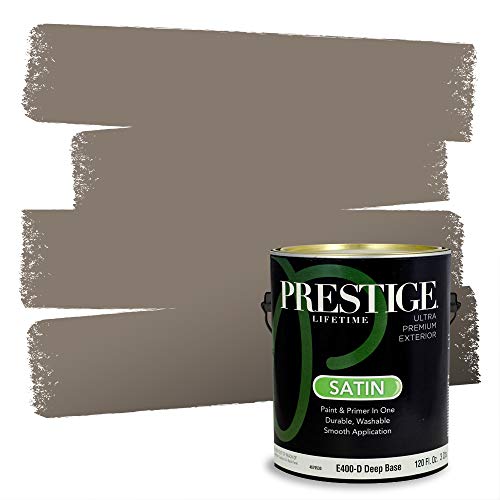 PRESTIGE Paints Exterior Paint and Primer In One, 1-Gallon, Satin, Comparable Match of Sherwin Williams* Backdrop*
