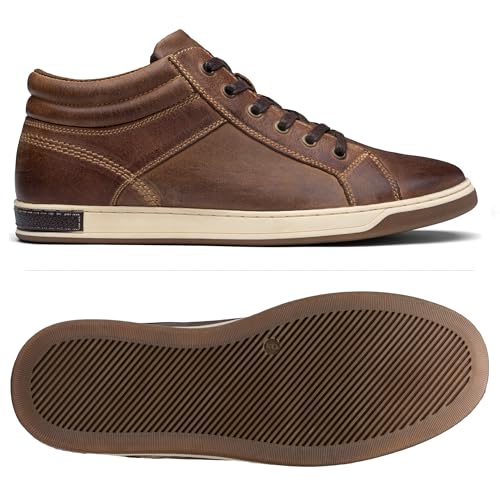 Jousen Men's Leather Fashion Sneakers2