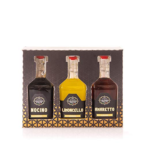 Licores (Nuevo, Limoncello, Amaretto) pack de 3 por 100 ml cada uno. Locanda Italia