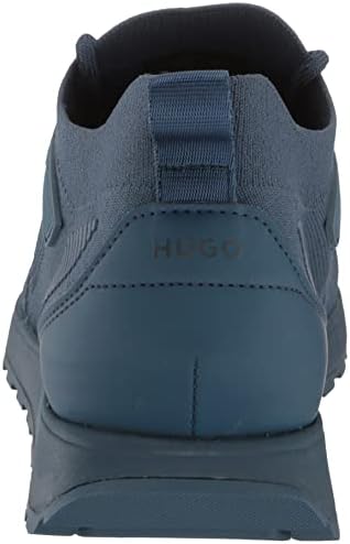 HUGO Mens Tonal Lace Up Nylon Sneaker, Azzure Blue, 12 US | Image 2