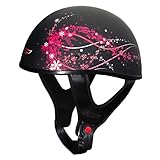 Fulmer, (1) 3012621, Adult Shorty Motorcycle Helmet - DOT Approved - 301 TAC - Matte Gypsy Pink, XS