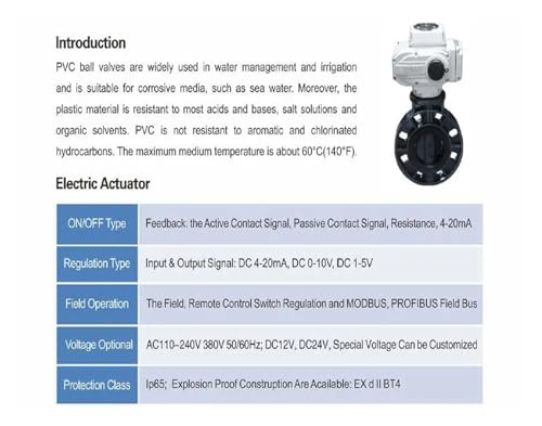 Vanne papillon électrique DN80 marche/arrêt pour motorisation 3 pouces - 3