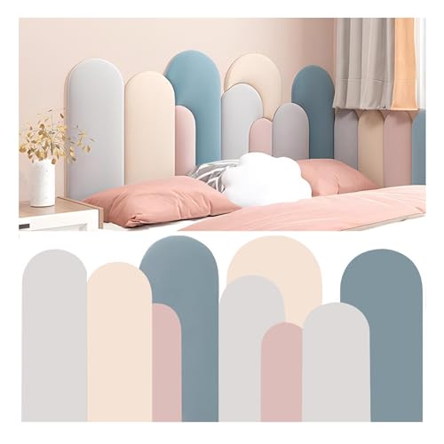 Cabecero de cama infantil contra impactos con paneles de pared 3D autoadhesivos de 3,5cm 2