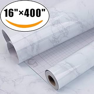 Marble Self Adhesive Paper 16 inch x 400 inch - Granite Gray/White Roll