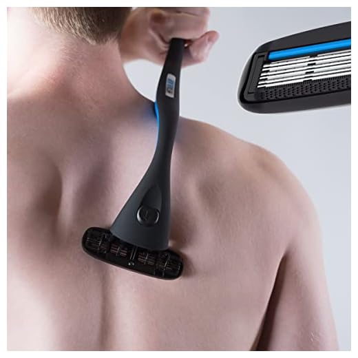Metablade Back Shaver for Men - Long Handle Back Hair and Body Shavers - Replaceable Ultra Wide Blades, DIY Shave Wet or Dry