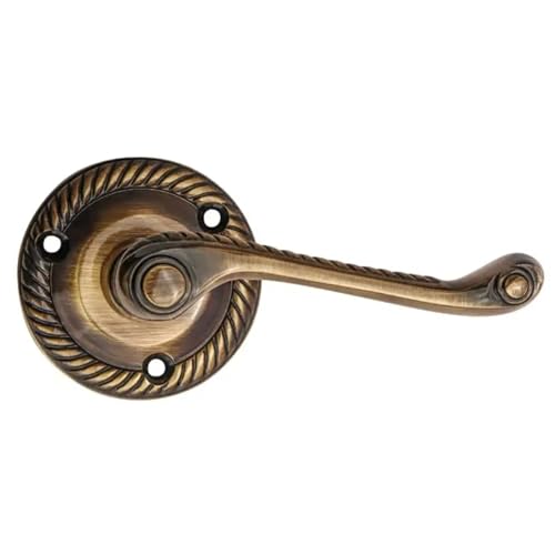 Designer Levers - Georgian Lever On Rose Antique Brass