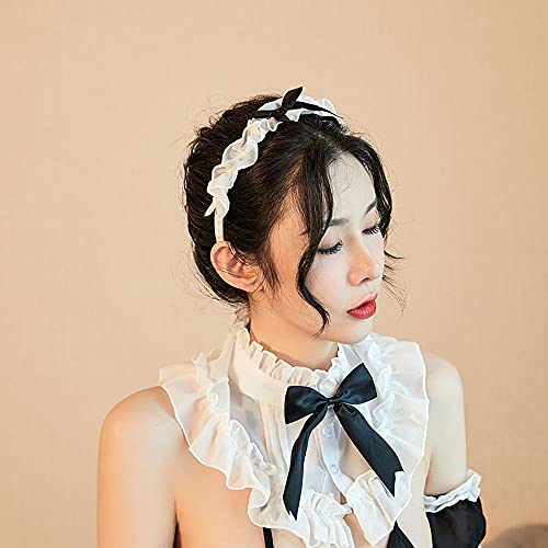 メイド服 コスプレ セクシー マイクロビキニ ランジェリー エプロン カチューシャ レディース 過激 誘惑 ベビードール セクシー ランジェリー エロ コスプレ衣装 8点セット - 画像2