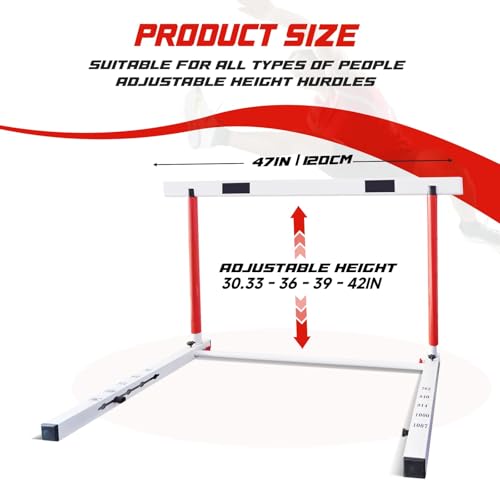 image for DRKSBESTO Adjustable Track and Field Hurdles Height Sports Training Hu